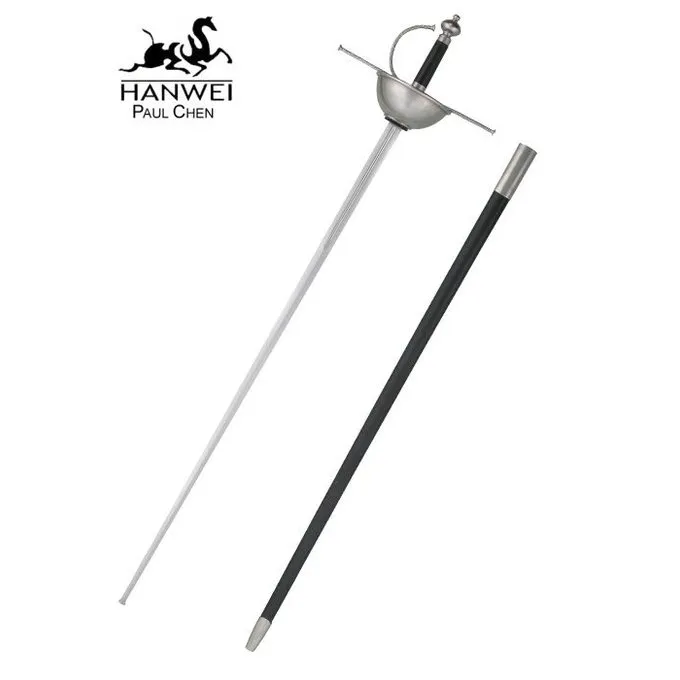 Hanwei Rapière Avec Garde En Cloche, Battle-ready (émoussé 3 Mm) 4 Hanwei Rapière Avec Garde En Cloche, Battle-ready (émoussé 3 Mm) – Image 2
