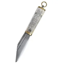 Deepeeka Scramasaxe Viking Style Borre Avec Poignée En Os -Épées celtiques Soldes Magasin scramasaxe viking style borre avec poignee en os 1