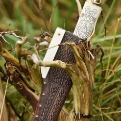 Deepeeka Scramasaxe Viking Style Borre Avec Poignée En Os -Épées celtiques Soldes Magasin scramasaxe viking style borre avec poignee en os 4